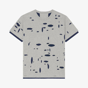 T-shirt Homme Oversize Vintage Sans Manches Col Rond Effet Vieilli Bords Bruts Teint en Pigment Personnalisé Délavé à l'Acide - Product Image 4
