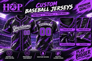Camisetas de Béisbol Personalizadas de Alta Calidad, Transpirables y Estampadas con Bordado para Equipos de Entrenamiento, Camisetas de Béisbol y Sóftbol - Product Image 6