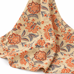 Camisas de Algodón Premium Orgánicas, Transpirables, de Secado Rápido, Tejidas en Jaipur, con Estampado Floral Índigo Hecho a Mano, Ligeras, 90 GSM, para Decoración del Hogar - Product Image 1