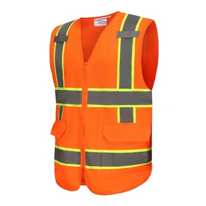 Vêtements de sécurité réfléchissants à haute visibilité personnalisés, gilet de sécurité avec poches, gilet de travail pour la construction - Product Image 6