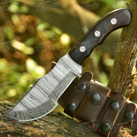 Cuchillo de Supervivencia Personalizado DIY con Hoja de Acero de Damasco, para Campismo y Camioneros, Soporte OEM, Herramienta Multifuncional para Exteriores