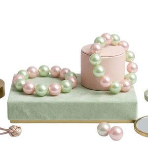 Bracelet Perles Rose Vert Bubble Gum pour Femme, Bijou Tendance, Bracelet Perlé Élégant, Accessoire de Poignet en Perles, Idéal pour Soirées, Cadeau - Product Image 4