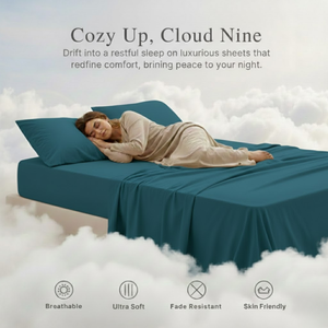 Ensemble de draps en denim bleu ultra doux avec taies d'oreiller |   Tissu respirant |   Literie moderne pour la maison |   Coton Premium Style Hôtelier 2026 - Product Image 5