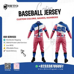 Nouveaux ensembles d'uniformes de baseball à prix raisonnable fabriqués au Pakistan sur mesure ensembles d'uniformes de baseball en gros de meilleure qualité Vintage - Product Image 2