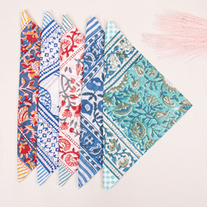 Pañuelo Cuadrado de Algodón con Diseño Floral Étnico, Multifuncional, Estilo Paisley, para Usar en Verano, Pañuelo para la Cabeza, Diseño Estampado - Product Image 1