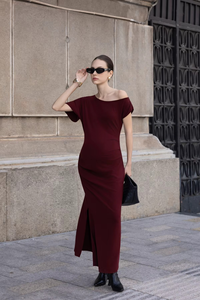 Summer Midi Casual New Minimalist Buttons Breathable Side Slit Simple Loose Yarn Dyed Straight Stripes Dresses - Product Image 6