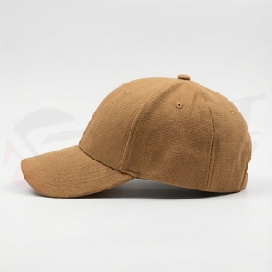 Tan Brown Suede Texture <b>Baseball</b> <b>Cap</b> <b>Plain</b> Adjustable Premium Hat Choice Outdoor Daily Quality Fit Pick Style Top - Product Image 3