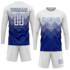 ชุดเสื้อฟุตบอล Pixel Gradient แบบกำหนดเอง ชุดฟุตบอลโพลีเอสเตอร์ 100% ชุดทีม ระบายเหงื่อได้ดี แห้งเร็ว รับผลิตจำนวนมากแบบ OEM - Product Image 4