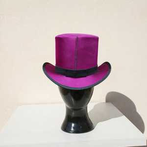 Premium quality custom Handmade Hot Pink <b>Top</b> Hat Bold Statement Hat for Steampunk Mad Hatter Cosplay & Festivals - Product Image 6