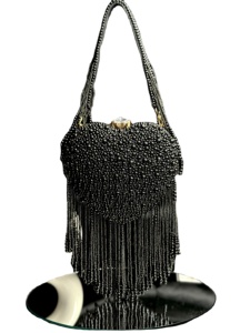 Bolso de Mano de Novia en Forma de Corazón con Cuentas de Terciopelo y Perlas Hechas a Mano para Moda Vintage con Cierre de Cremallera, Bolso de Fiesta, Estilo Indio - Product Image 5