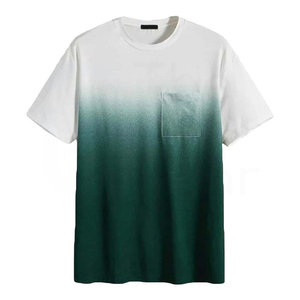 เสื้อยืดคอกลมแขนสั้นผู้ชาย ผ้าฝ้ายไล่สี ทรงปกติ สวมใส่สบาย ผ้าถัก มีกระเป๋า - Product Image 5