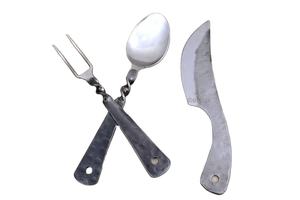 Couteau médiéval à main personnalisé forgé ensemble de couverts en fer médiéval couteaux ustensiles de salle à manger de style renaissance - Product Image 6