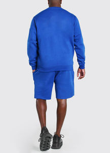 Custom logo Crewneck Blank 100% Cotton Printing Loose <b>Short</b> <b>Sleeved</b> Streetwear Clothing <b>Sweatshirt</b> and <b>Short</b> 2 Pieces Men Set - Product Image 6