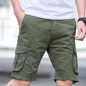 กางเกงขาสั้นผู้ชายผ้าฝ้ายลําลองพร้อมกระเป๋าด้านหลังสองใบพิเศษ: สะดวกสบาย มีสไตล์ และใช้งานได้ดีสําหรับเสื้อผ้าผู้ชายที่สวมใส่ทุกวัน - Product Image 6