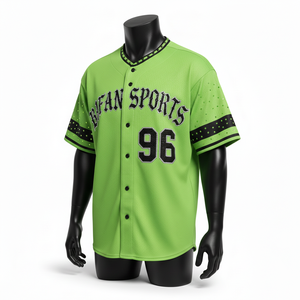 T-shirt 100% coton pour homme, coupe ample, imprimé, style baseball, en maille polyester respirante, vert, avec logo personnalisé appliqué. - Product Image 4