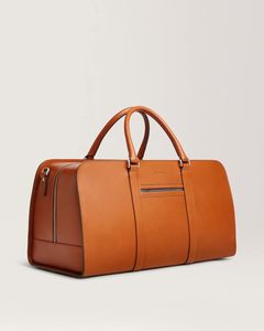 Bolsa de Viaje de Fin de Semana Unisex de Cuero, con Cierre de Cremallera, Asa Suave, Ligera, Color Verde Menta - Product Image 4
