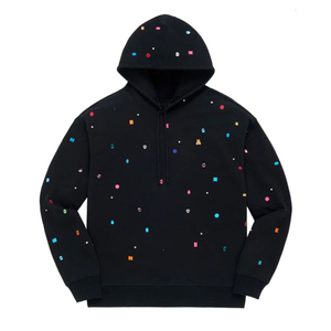 เสื้อสเวตเชิ้ตมีฮู้ดสีน้ำเงินสำหรับผู้ชาย พิมพ์ลายจุดประดับเพชร ทรงปกติ แจ็คเก็ตซิปแบบลำลอง ใส่ได้ในฤดูใบไม้ร่วง - Product Image 4