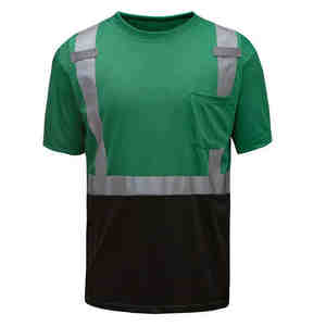 Camisetas de Trabajo de Alta Visibilidad Reflectantes para Hombre, ANSI Clase 1, Impermeables, Servicio OEM, Logotipo Personalizado, Manga Corta - Product Image 1