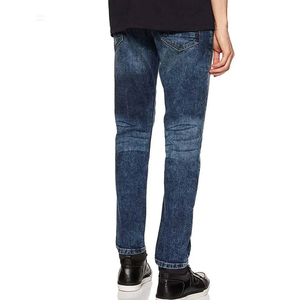Jeans en denim pour hommes à la mode, longueur intégrale, matière respirante, style streetwear, jeans en denim délavé à l'acide - Product Image 2