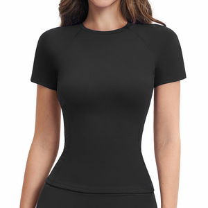 Custom Design Quick Dry Rashguard Sublimation <b>Print</b> Womens Rashguard <b>Surfing</b> Rash Guard Short Sleeve Women Rash Guard - Product Image 2