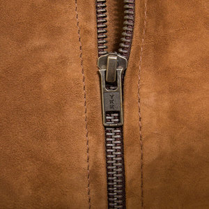 Women's Brown <b>Suede</b> <b>Bomber</b> <b>Jacket</b> Full Sleeve Stand Collar Zipper Closure Custom Women Real Leather <b>Jacket</b> Slim Fit Motorcycle - Product Image 6