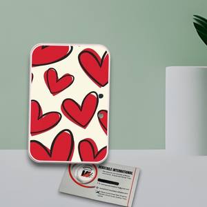 Plaque d'extension de cils professionnelle en forme de cœur rouge diamanté, outils magnétiques pour extensions de cils, étiquette privée, cils en acrylique - Product Image 1