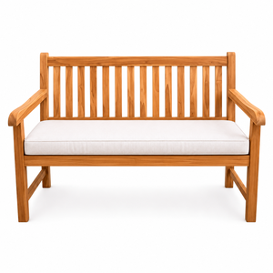 Banco de Jardín de Madera de Teca INDOTEAK, Diseño Moderno y Minimalista, Resistente al Agua, para 2 Personas, Ideal para Apartamentos, Hoteles y Parques - Product Image 1