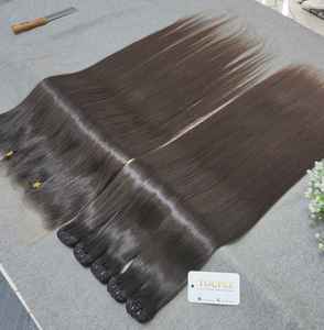 Cheveux humains vierges vietnamiens 100% os brut droit naturel couleur noire Extensions de cheveux paquets de cheveux soyeux et doux - Product Image 2