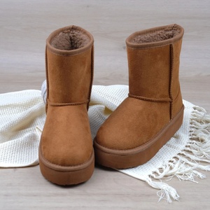 Bottes d'Hiver pour la Neige, pour Garçons et Filles, en Daim Rembourré, Épaisses, Semelle Souple Antidérapante, Chaussures en Coton - Product Image 1
