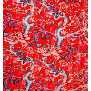 Best selling Printed Reversible Vintage Eco-Friendly All-Season <b>Double</b> Size Organic 100% Cotton Kantha Spread Printing - Product Image 2