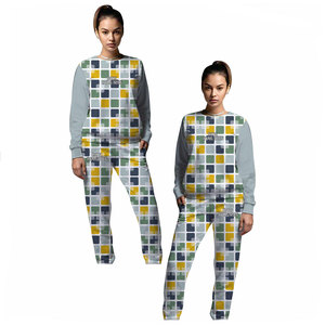Ensemble 2 pièces pour femmes, imprimé personnalisé, pour usage extérieur, respirant, faible MOQ, en coton - Product Image 4