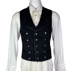 Chaleco Gótico Negro Retro, Estilo Vampiro, Victoriano, Pirata, Steampunk, Suministros de Fábrica 2026 - Product Image 1