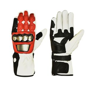 Gants de course moto en cuir sur mesure |   Gants de protection anti-choc pour les poignets, avec paume antidérapante, imperméables, protection UV et réglables - Product Image 1