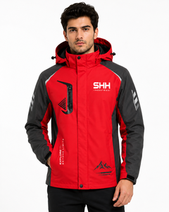 Custom <b>Men</b> Waterproof Outdoor <b>Jacket</b> Hooded Windbreaker <b>Lightweight</b> Hiking <b>Rain</b> <b>Jacket</b> Windproof Sportswear Custom Logo OEM - Product Image 3