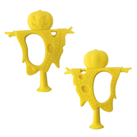 Jouet de dentition souple en silicone en forme d'épouvantail pour bébés de 0 à 24 mois, jouet de dentition flexible
