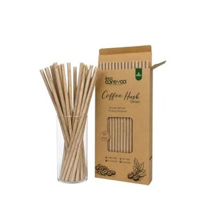 Pajitas Ecológicas Aaroyaa de Cáscara de Café Biodegradables y Libres de Plástico de 6 mm y 8 mm para Bebidas Frías, Smoothies y Batidos - Product Image 2