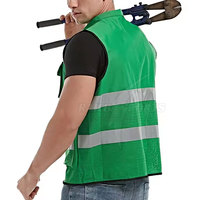 Gilet di Sicurezza Riflettente di Alta Qualità, Traspirante e Certificato CE, Alta Visibilità per Edilizia, Sicurezza Stradale e Industria