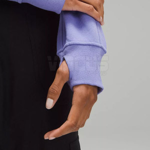 Sudadera personalizada para mujer, ropa deportiva transpirable, sudadera con media cremallera hecha en Pakistán - Product Image 5