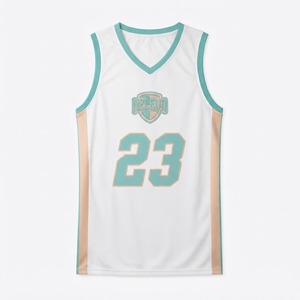 Camiseta de Baloncesto Blanca Unisex Relevo sin Mangas, Impresión por Transferencia de Calor, Número 23, Nombre del Equipo Personalizado, Transpirable, de Secado Rápido para Adultos - Product Image 2