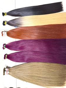 Extensiones de Cabello Humano Virgen Remy 100% Puro de Alta Calidad al Por Mayor, Ondulado Profundo, Color Morado, Ondas Largas - Product Image 2