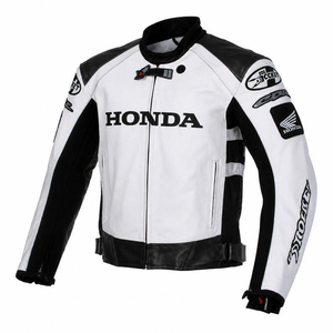เสื้อแจ็คเก็ตหนังแท้สำหรับขี่มอเตอร์ไซค์ Zonda รุ่น Unisex ทำจากหนังวัว/หนังจิงโจ้ คุณภาพสูง ทนทาน ระดับผู้ใหญ่ ได้มาตรฐาน CE ระดับ 2 กันน้ำ - Product Image 1
