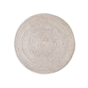 Sustainable Rattan <b>Table</b> <b>Mat</b> Hand-Made <b>Round</b> Placemat for Green Home Decor Earth-Friendly Woven Underplate - Product Image 1