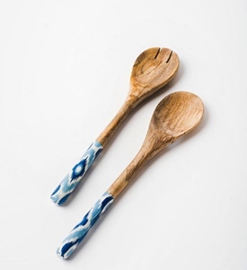 Cuillère en bois de qualité supérieure, best-seller, moderne, élégante, écologique, polie à la main, cuillère de cuisine imprimée en émail - Product Image 3