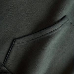 Vente flash : sweat à capuche unisexe personnalisé imprimé, 100% coton, poids lourd, coupe classique, motif uni, noir, pour homme, hiver - Product Image 5