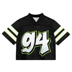 2k26 Nuevo estilo, camiseta de fútbol americano personalizada, uniforme de equipo de manga corta con cuello en V para hombre, camisa deportiva retro de alto rendimiento - Product Image 1