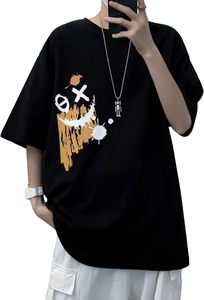 เสื้อยืดคอกลมผู้ชายสไตล์เกาหลี ดีไซน์เรียบง่าย ผ้าหนา ทรงหลวม แฟชั่นทันสมัย - Product Image 2