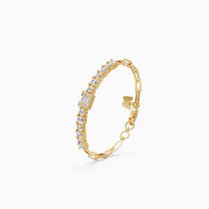 Pulsera de Cadena con Diamantes Cultivados Éticos de 1.90 Ct en Oro Amarillo, Blanco y Rosa de 9K - Product Image 2