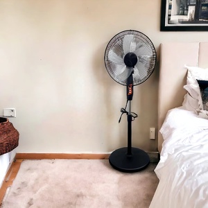 Vente chaude 12.9 pouces contrôle manuel électrique ventilateur de Ventilation au sol trois vitesses 5 lames PP bureau à domicile hôtel ménage - Product Image 1