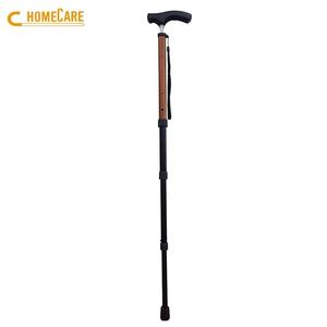 Bâton de marche télescopique 5 sections à prix de gros, embout en caoutchouc, rangement instantané, capacité 250 LBS, pour personnes âgées, randonnée et escalade - Product Image 4