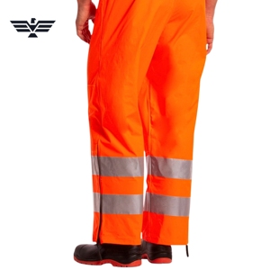 Custom Hi Vis <b>Waterproof</b> Bib <b>Overalls</b> Reflective Rain Dungarees Men's PVC Safety Bib Pants Industrial Protective Workwear OEM Ma - Product Image 4